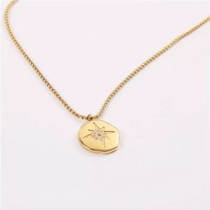 North Star gold crystal necklace
